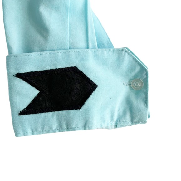 Vtg Moda Bianco Western Button Down Shirt Tuxedo Embroidered Concho Teal Sz S - Picture 5 of 12